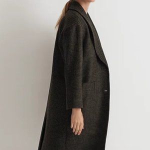 Madewell Carlton Coat in Houndstooth, Size L